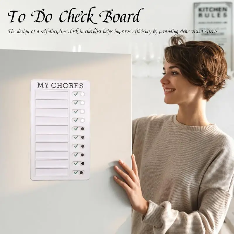 Chore Chart For Kids To Do List Checklist Boards Reusable Chore Chart With Detachable Cardstock To Do List For Teens Planning