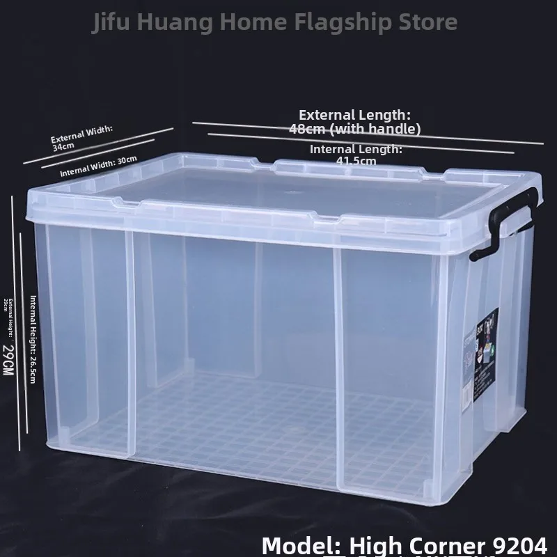 Thickened Plastic Transparent Storage Box Rectangular Clothes Toy Organizer Large Size Storage Box for Bedroom And Bathroom