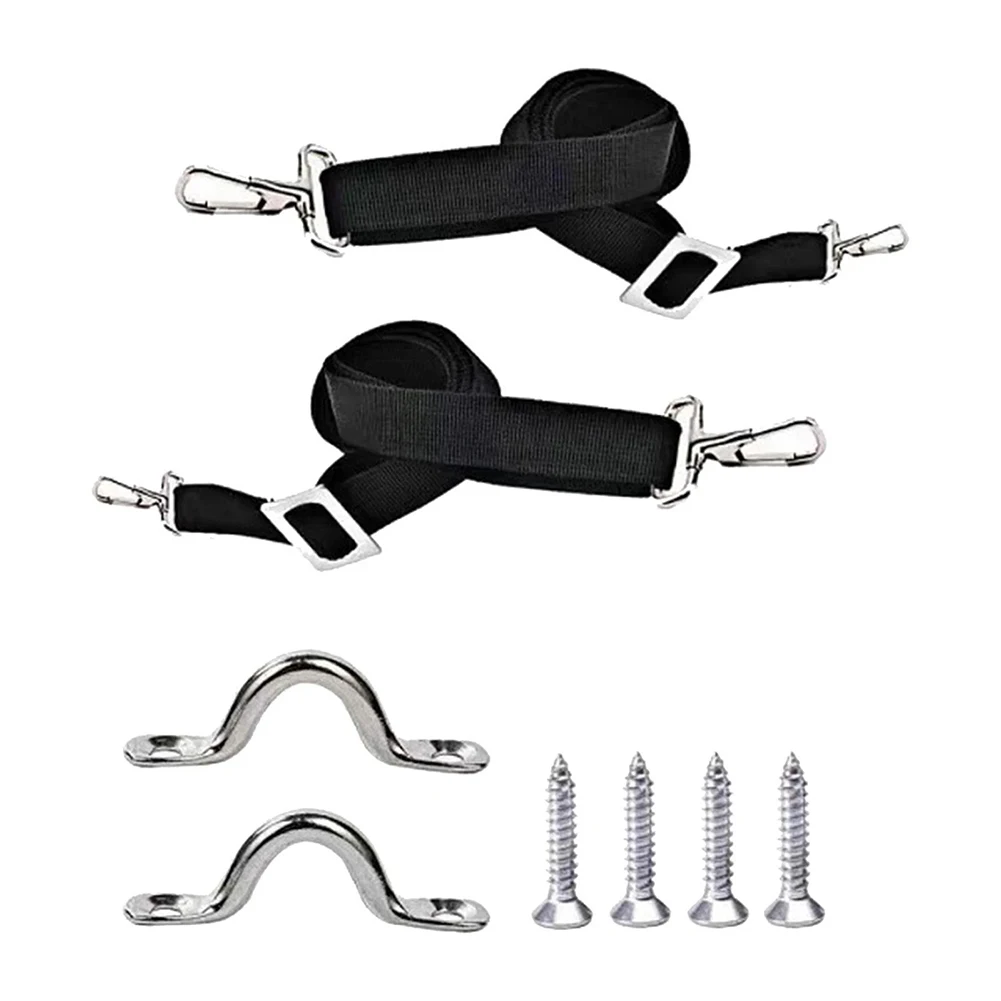 2X Adjustable For Bimini Boat Top Straps W/ Double End Snap Hook For Boat Awning Nylon Outdoor Activities Boat Owners