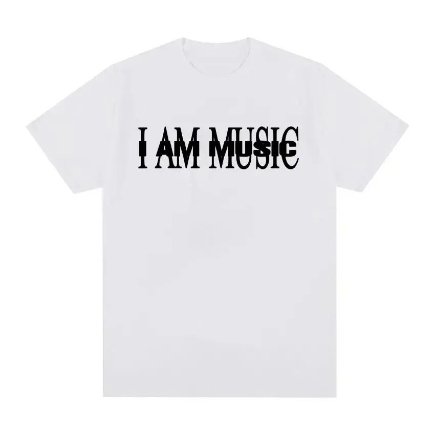 Men Fashion Vintage funny   I Am Music Album Print T-Shirt Y2K Meme Opium Ken Carson Destroy Lonely T Shirts COTTON