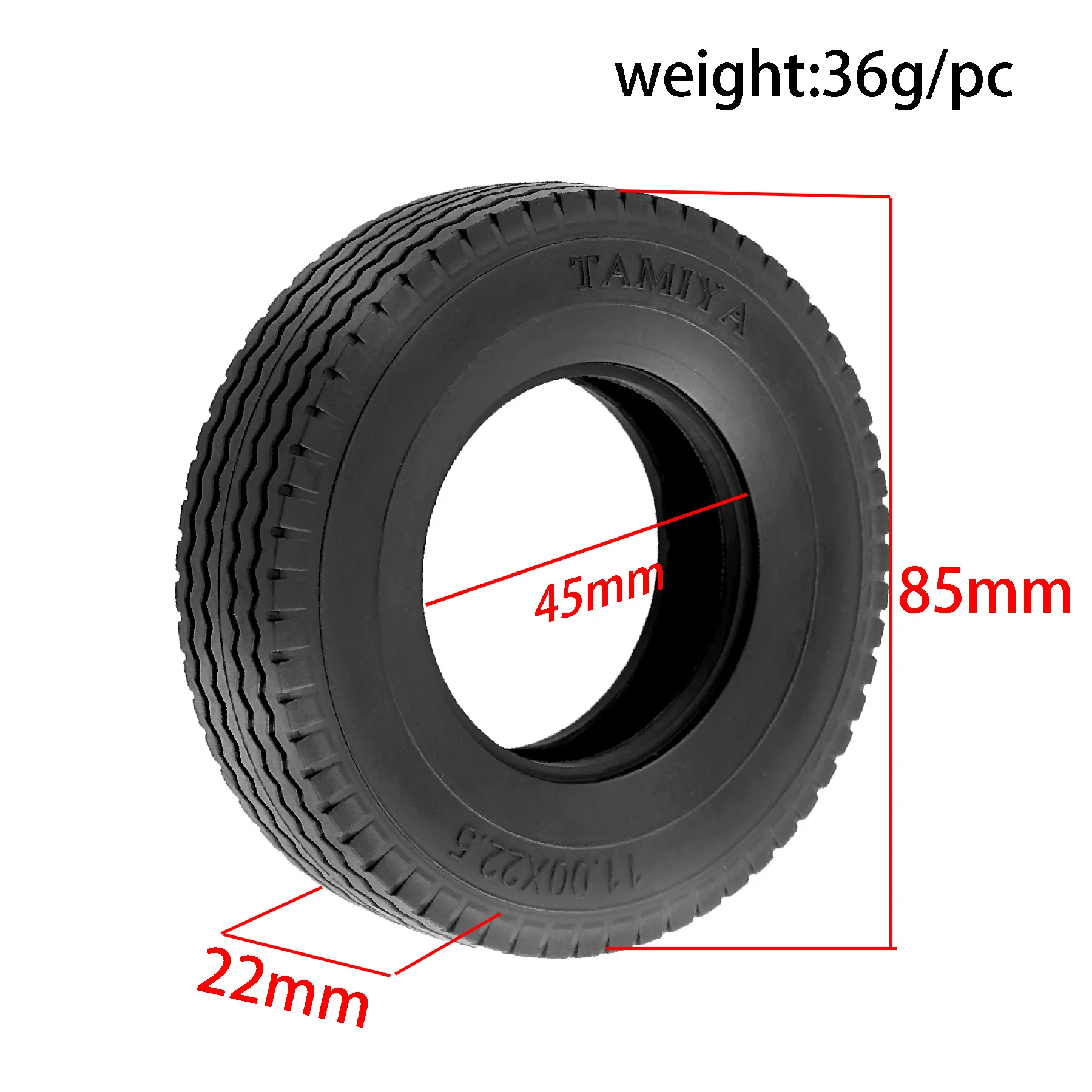 Neumáticos de goma RC 1/14 de alta agarre para remolque de camión Tamiya, modelo de neumáticos Michelin, piezas de accesorios DIY, Control remoto a escala 1/14 C
