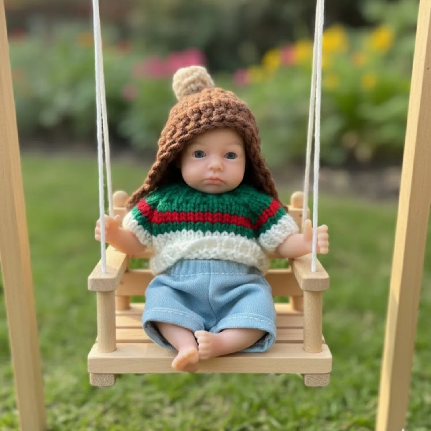 

6-Inch Cute Mini Silicone Loulou Bebe Boy Palm Doll Painted Reborn Baby Ornament Toy Kid's Gift Collectible Bebê Reborn