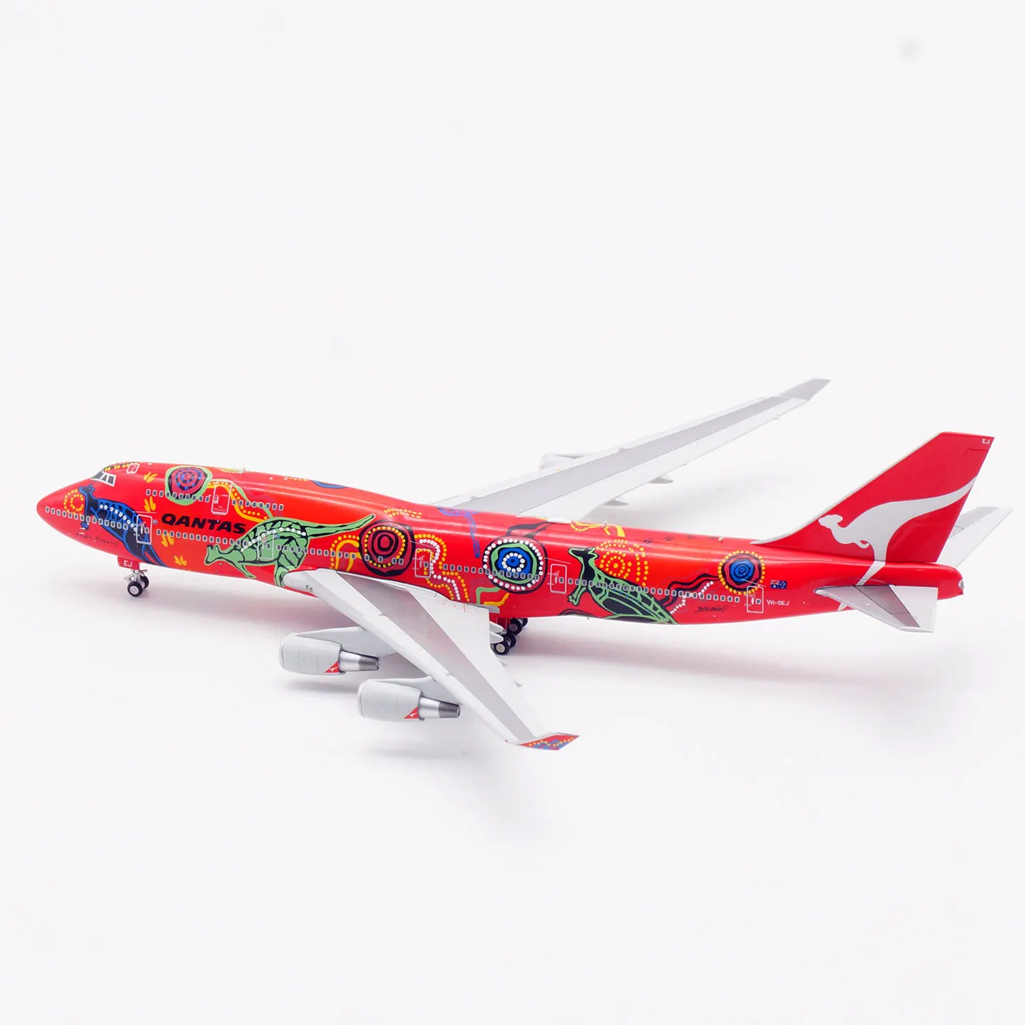 B616501 سبيكة تحصيل طائرة هدية HX نموذج 1:400 Qantas الخطوط الجوية بوينغ B747-400 دييكاست نموذج طائرة VH-OEJ مع حامل