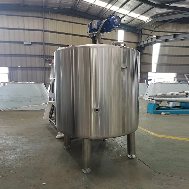 Stainless Steel Mixing Tank Liquid Chemical Food Mixing Heating Jacket Mixing Tank with Agitator