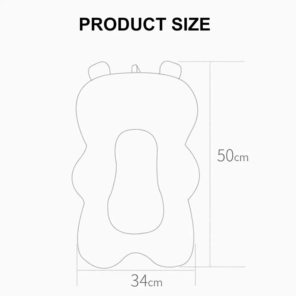 Universal Cushion Baby Bath Tub Pad Adjustable Suspension Infant Bath Support Mat Soft Bathtub Seat Baby Safety