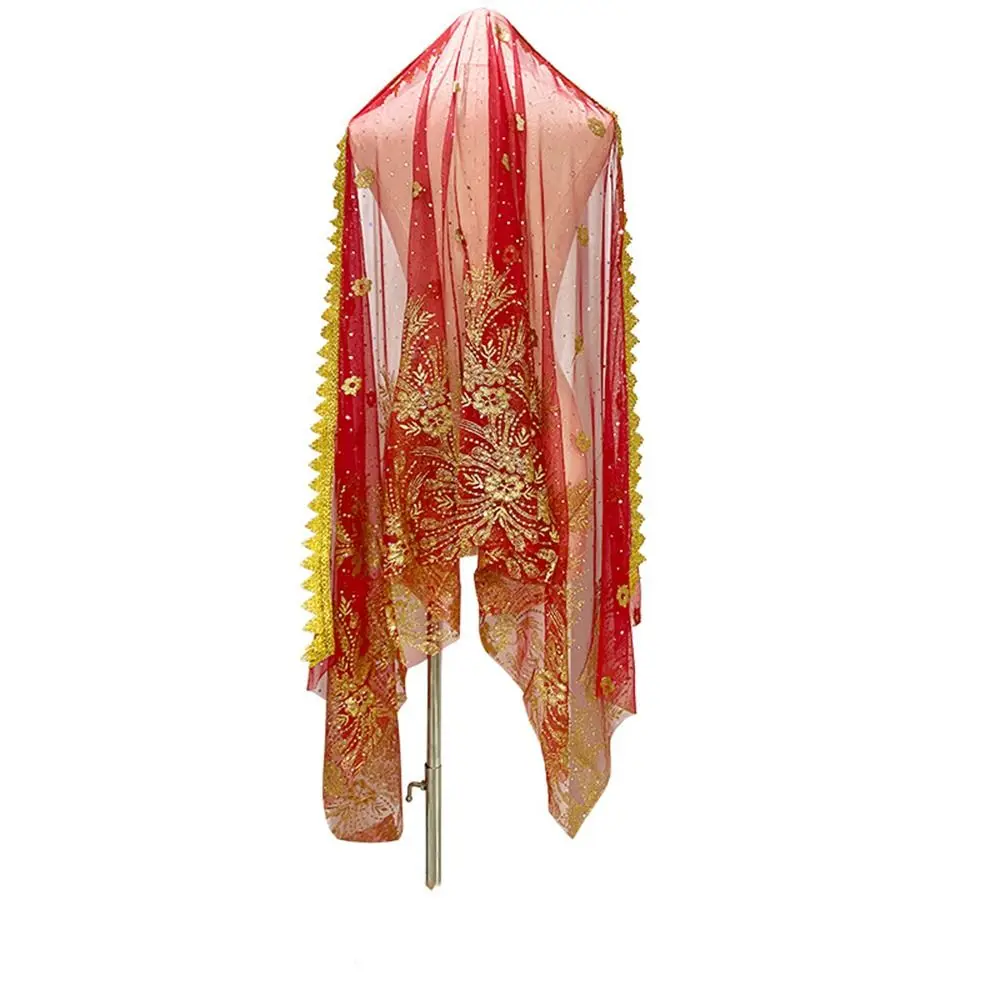 Lenço de cabeça com padrão de flor, cocar de dança indiana, adereço para performance de dança do ventre, acessórios para performance de dança
