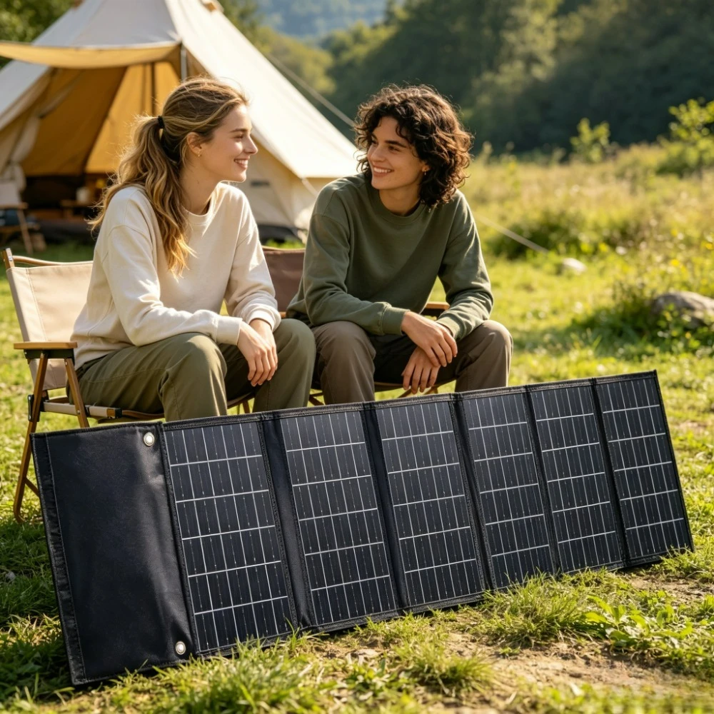 Emergency Backup Power 90W 50W Foldable Solar Charger Portable Waterproof Solar Panel With Dual USB DC Output For Camping Hiking
