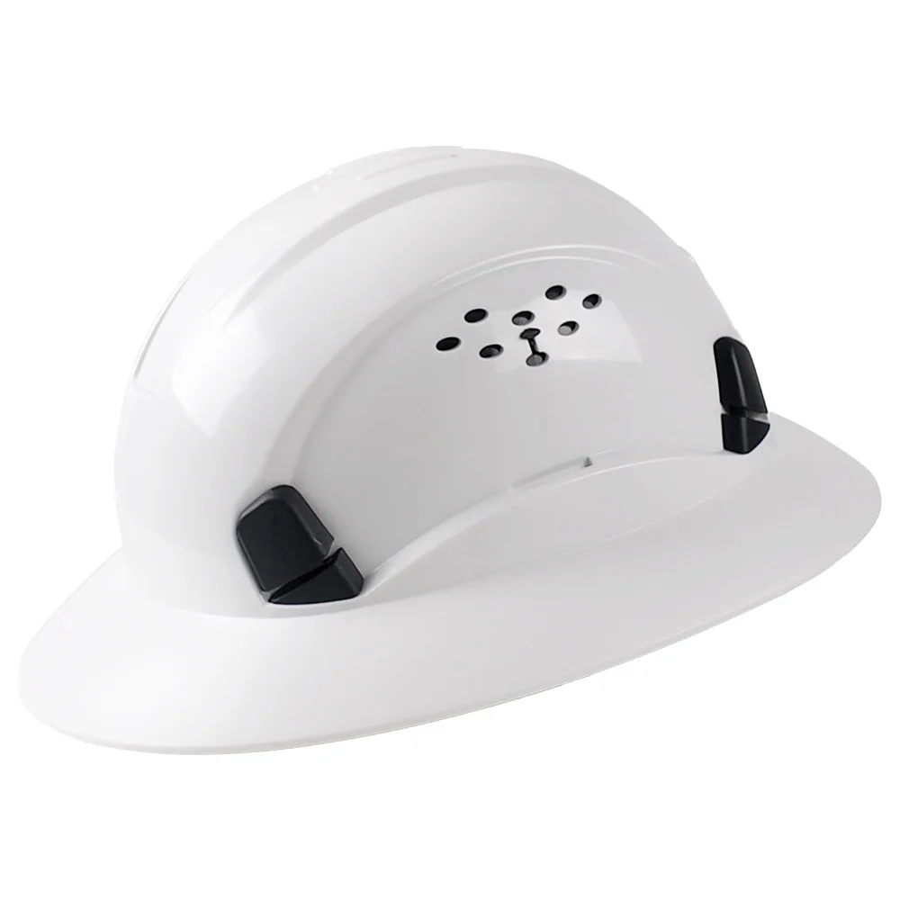 ANSI Full Brim Safety Helmet HDPE Lightweight Vented Construction Hard Hat Sunshade Engineering Rescue Protective Work Cap