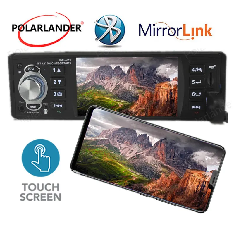 

Car Stereo Receiver 1Din 4" Multimedia MP5 Player Touch Screen Mirror Link Autoradio Bluetooth HD USB/SD/FM/RDS Automotive radio