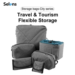 Selens Waterproof Nylon Camera Bag DSLR Video Camera Bag For Photography Accessories Lens Pouch Bag Battery Storage Bag