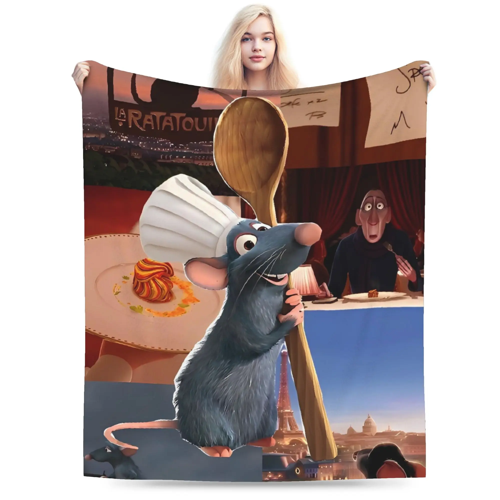 

Cute Ratatouille Blanket Warm Fluffy Plush Bedding Throws For Girls Boys Couch Chair Flannel Bedspread Bed Cover