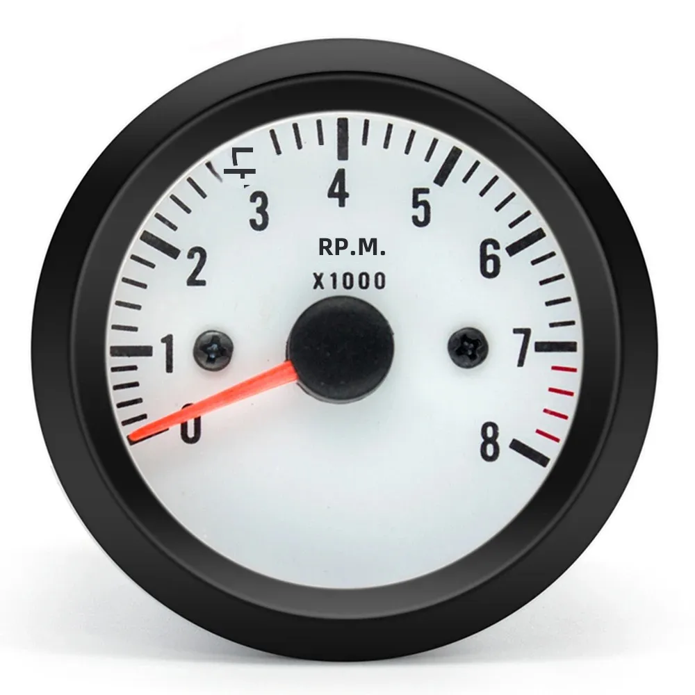 2 Inch Blue Light Auto Tachometer Gauge for Gasoline Engine 8000 RPM Rev Counter with Pods 1-8 Cylinder Universal Car Gauge