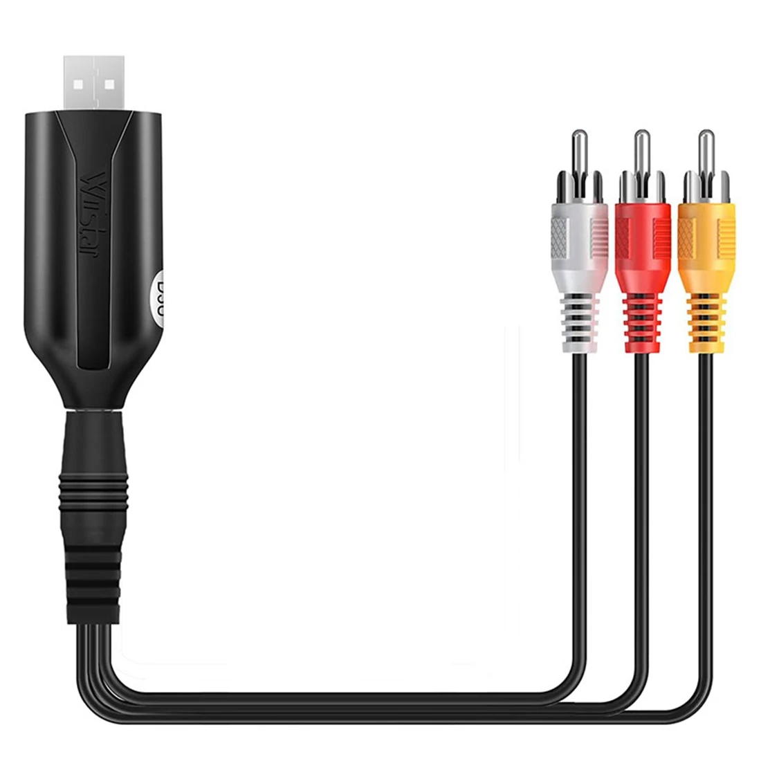 

WIISTAR USB-карта видеозахвата VHS в цифровой RCA в USB 2.0 Адаптер устройства захвата аудио Преобразователь легко на крышке VCR DVR TV