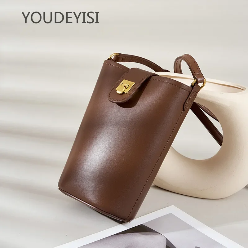 YOUDEYISI New High-end Mini Mobile Phone Bag Bag, Genuine Leather Messenger Cowhide Versatile Women\'s Bag