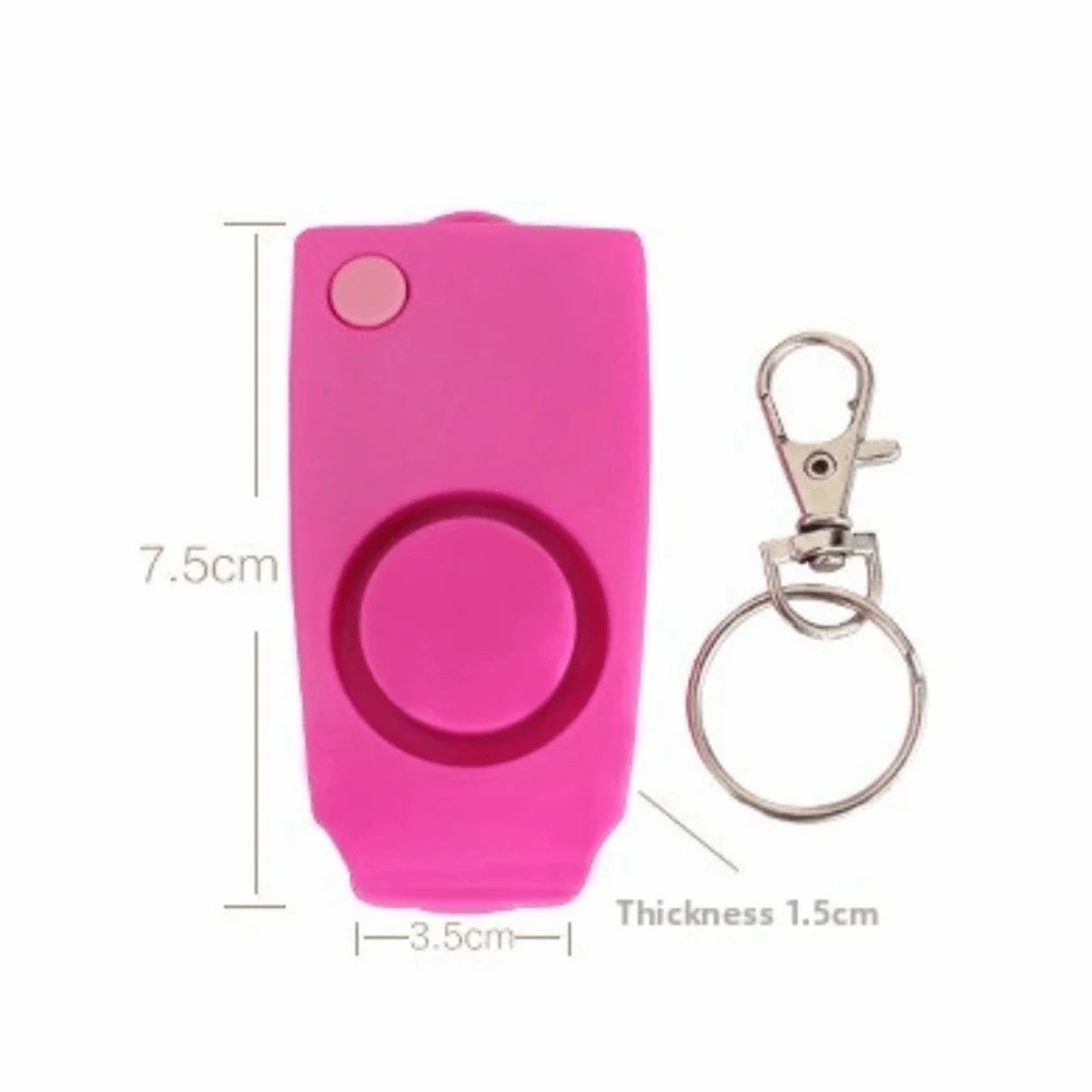 130dB إنذار الدفاع عن النفس مكافحة الذئب مكافحة الروبيري الطفل النساء الأمن حماية تنبيه الصراخ بصوت عال المحمولة سلسلة مفاتيح إنذار الطوارئ #6