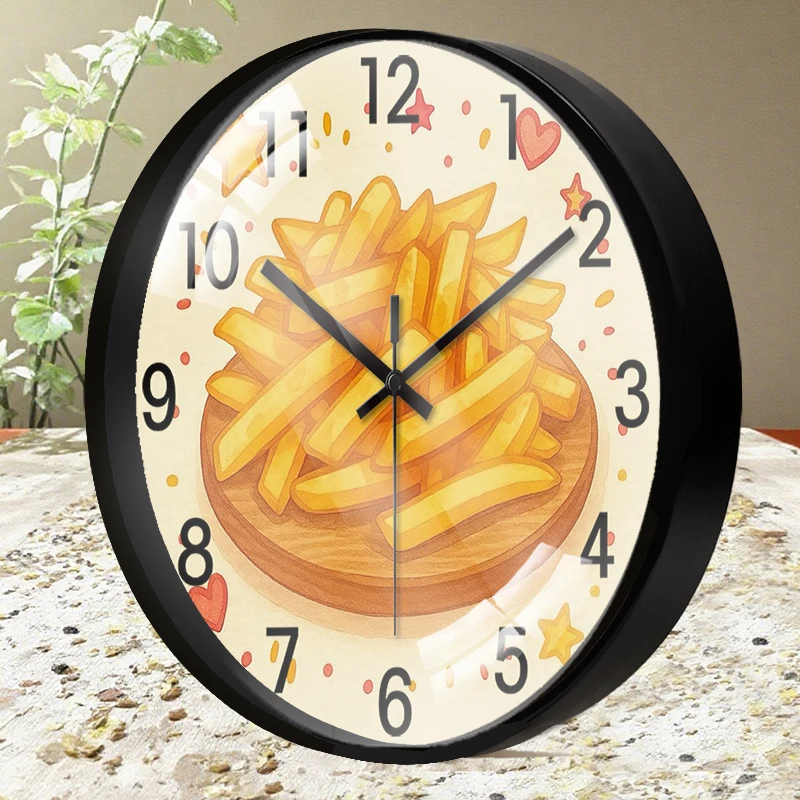 ساعة حائط معلقة صامتة على شكل رسوم كرتونية لذيذة، مناسبة لغرفة المعيشة والمدرسة وغرفة الدراسة وغرفة النوم وهدايا الأطفال