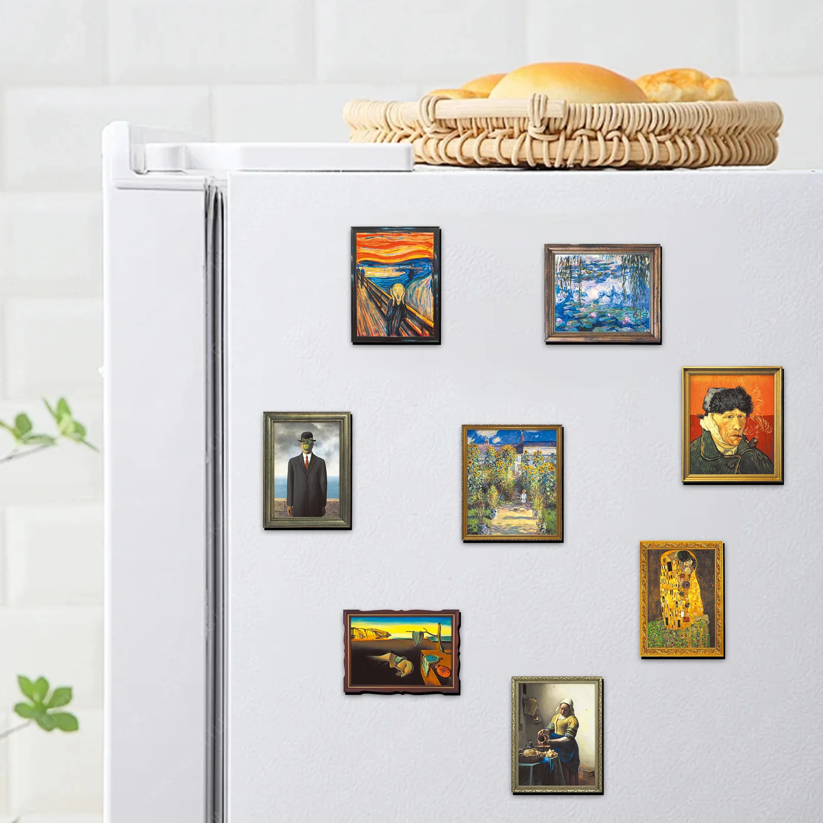 20 Stück Weltberühmte Weichmagnetische Kühlschrankmagnete Mona Lisa Kunstwerk Wasserdichte Dekoration Magnetische Saugmagnete – Detail 3