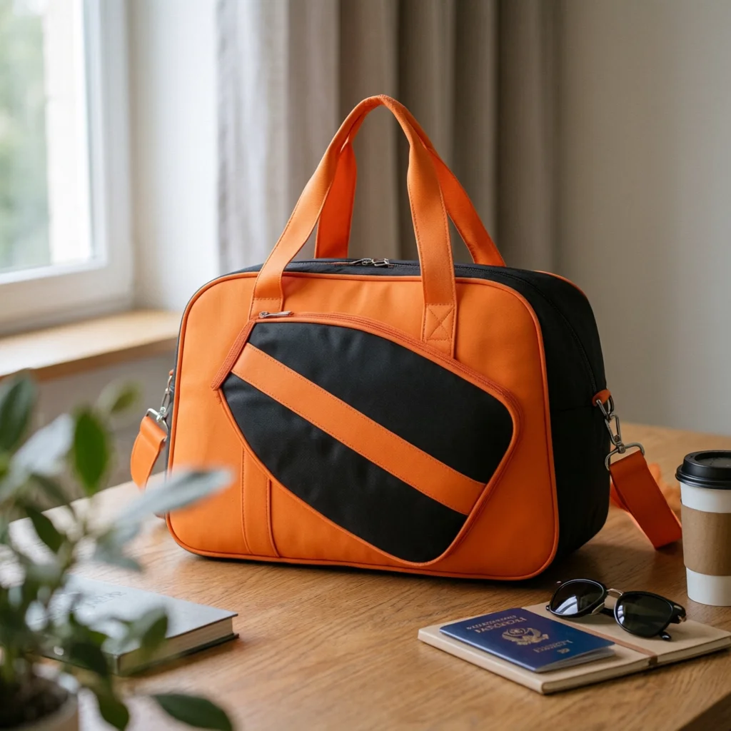 Racket Bag Structured Sports Travel Bag Athletic Gear Side Compartments Zippered