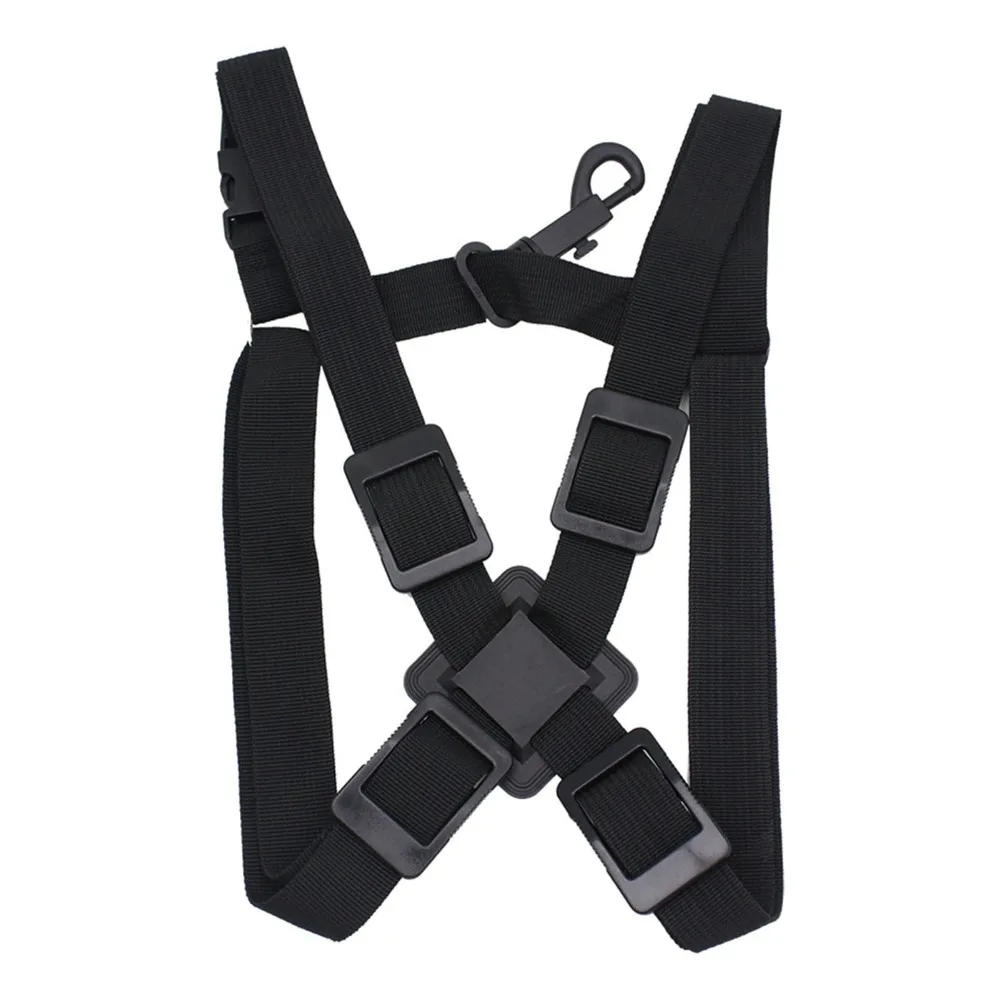 Adjustable ​Saxophone Shoulder Strap​ ​Soft Padded​ Black ​Chest Shoulder Harness​ ​Regular Buckle Hook​