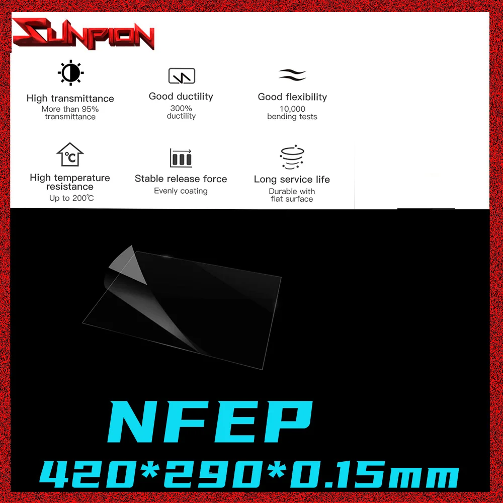 3D printer parts NFEP(PFA)/FEP Film For Photon M3 MAX 3D Printer Parts Rack Accessories 3D Printer Parts Injection Release Film