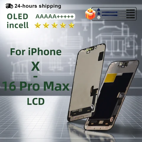 OLED For iPhone 13 Pro Max 14 Plus LCD 12 Pro 11 Display Touch Screen For iPhone 16 Pro Max 15 Pro LCD Digitizer X XR XS Display