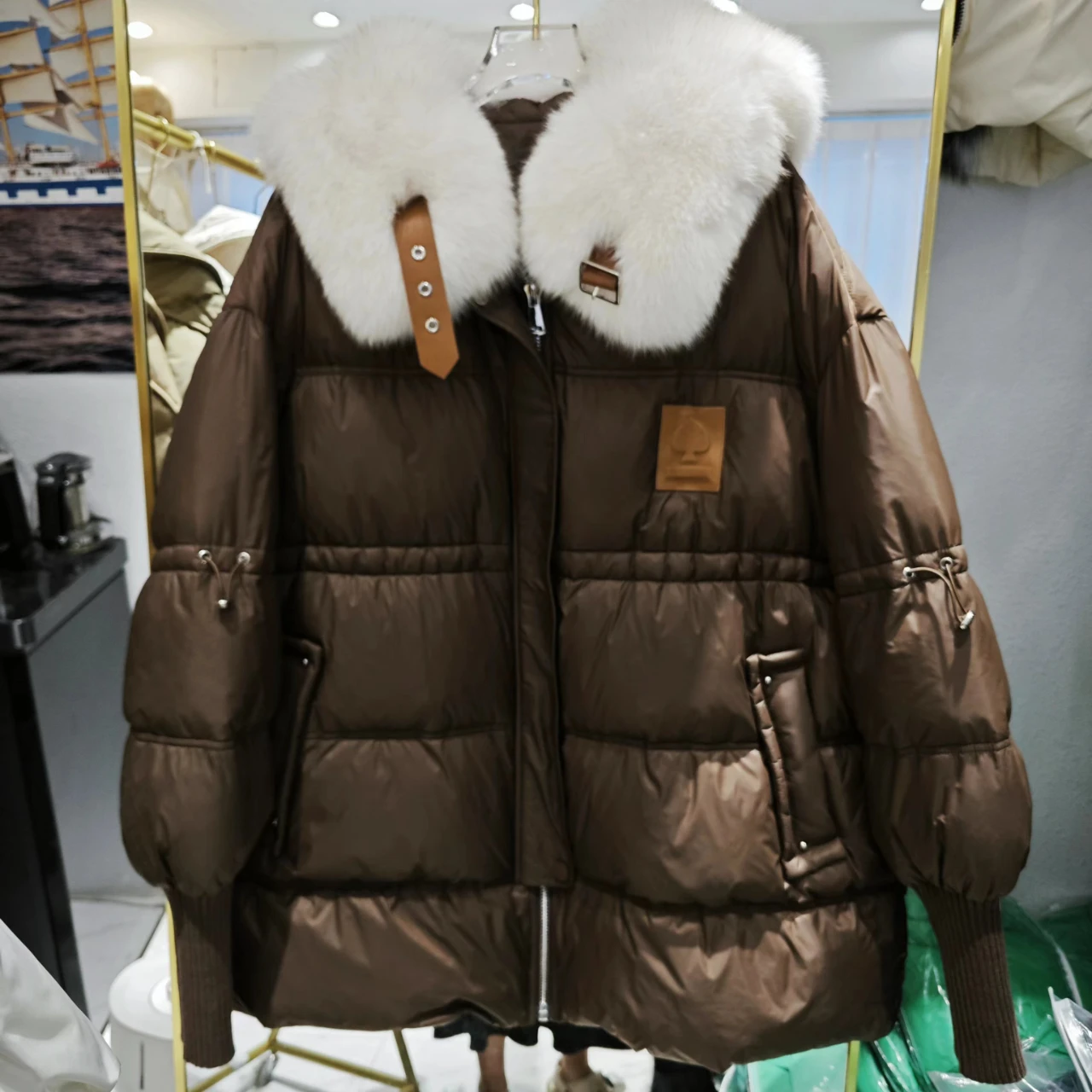 MENINA BONITA 2023 Winter Jacket Women Real Fox Fur Collar Natural Thick Warm Duck Down Coat Loose Luxury Outerwear New Fashion