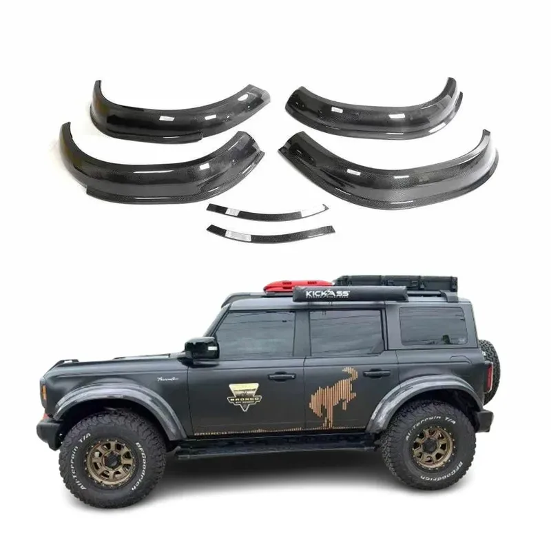 

2021-2022 for BRONCO High Quality Body Kits Peect Fit Carbon Fiber Wheel Arch Fender Flare Trims Newest Bumper Car