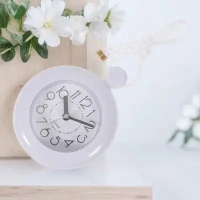 

Bathroom Wall Hanging Clock Waterproof Lightweight Silent Design Bathroom Waterproof Wall Clock for Home Decor