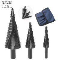 4-12 4-20 4-32MM HSS Cobalt Step Drill Bit Set Nitrogen Spiral for Metal Cone Hole Bit Opener Spiral Cobalt Step Drill Bit