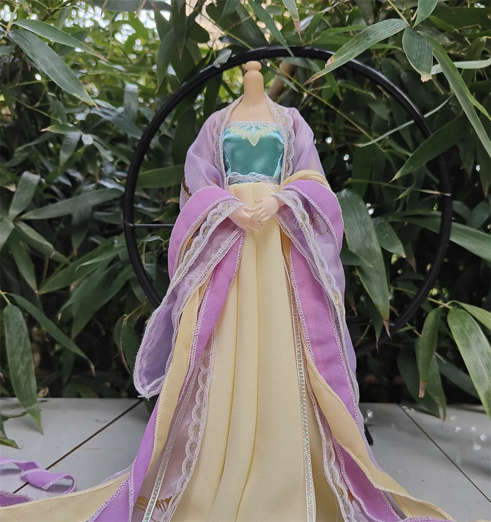 1/6 Maßstab Chinesisches Antikes Kleid in Verschiedenen Stilen Trägerloses Feenkleid mit Weiten Ärmeln Hanfu für 12-Zoll-TBL-BJD-Actionfigurenkörper – Detail 10