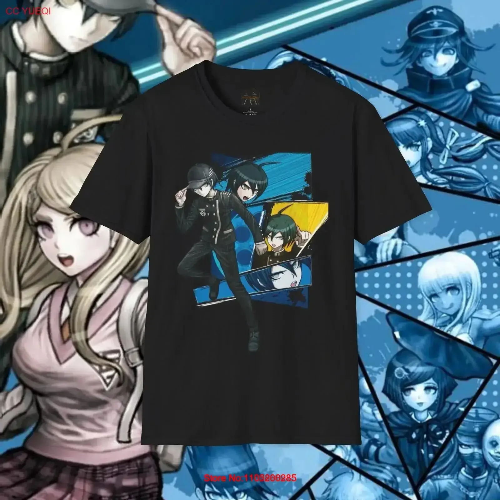 Shuichi Saihara Danganronpa V3 Ultimate Detective Anime Softstyle T Shirt vintage Washed Slightly designer clothes Stylish