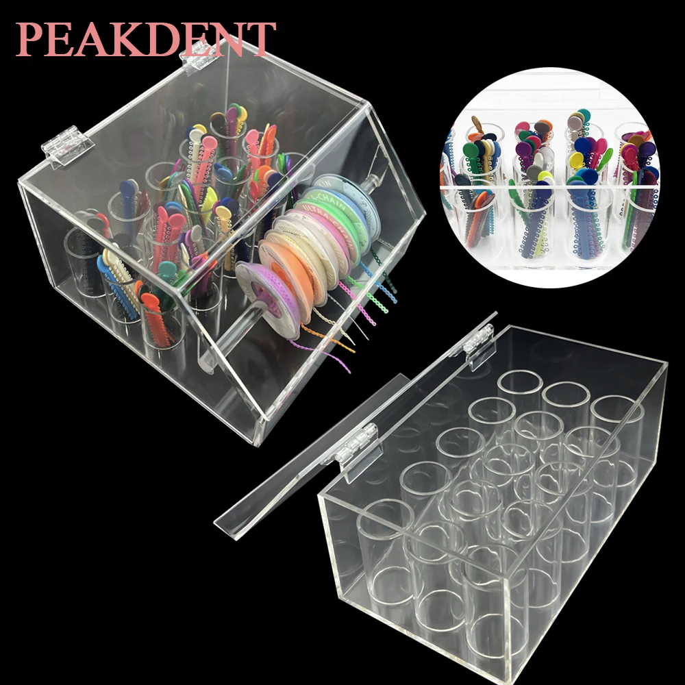 

1 шт. Акриловый органайзер для стоматологических эластичных цепочек и ортодонтических лигатур, коробка для хранения стоматологических принадлежностей