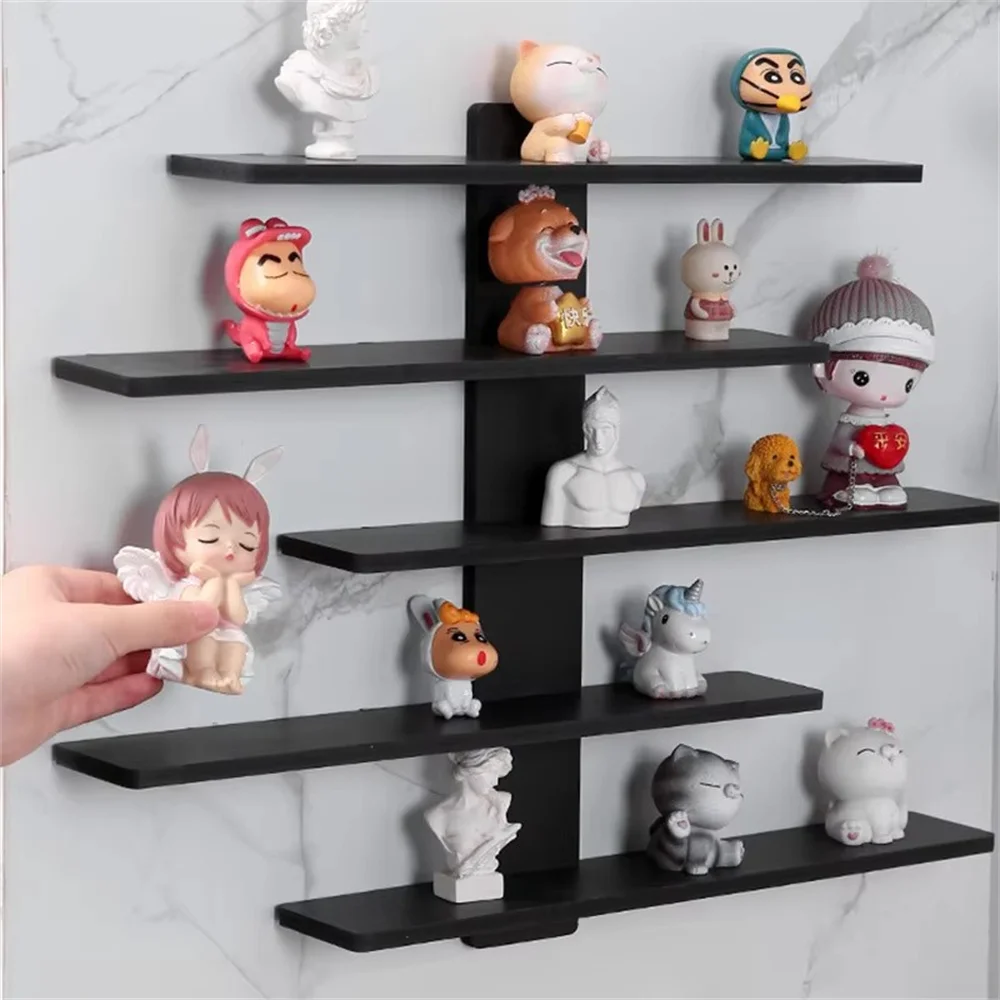 NEW Adjustable Wall-mounted Display Stand for Action Dolls, Small Building Blocks and Collectibles - Modern Indoor Storage Shelf