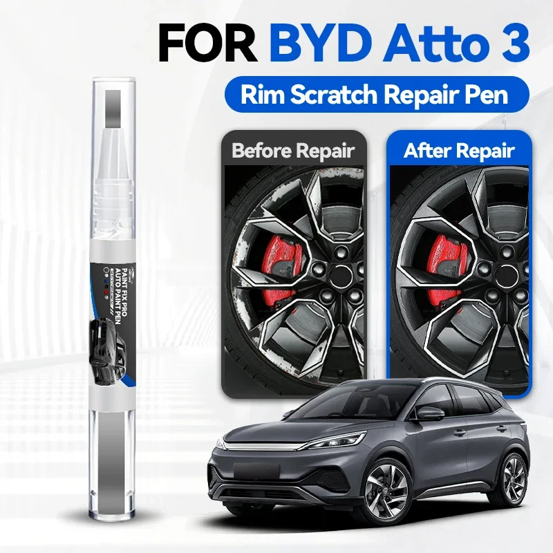 

Ремонтный карандаш для краски BYD Atto 3 2022-2025 D40, средство для удаления царапин, аксессуары для авто, черный, белый, синий, серый