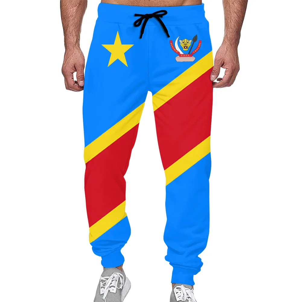 Zaire Youth Custom Made Name Number Logo Zar Casual Pants Nation Flag Za Congo Country French Republic Print Photo Trousers