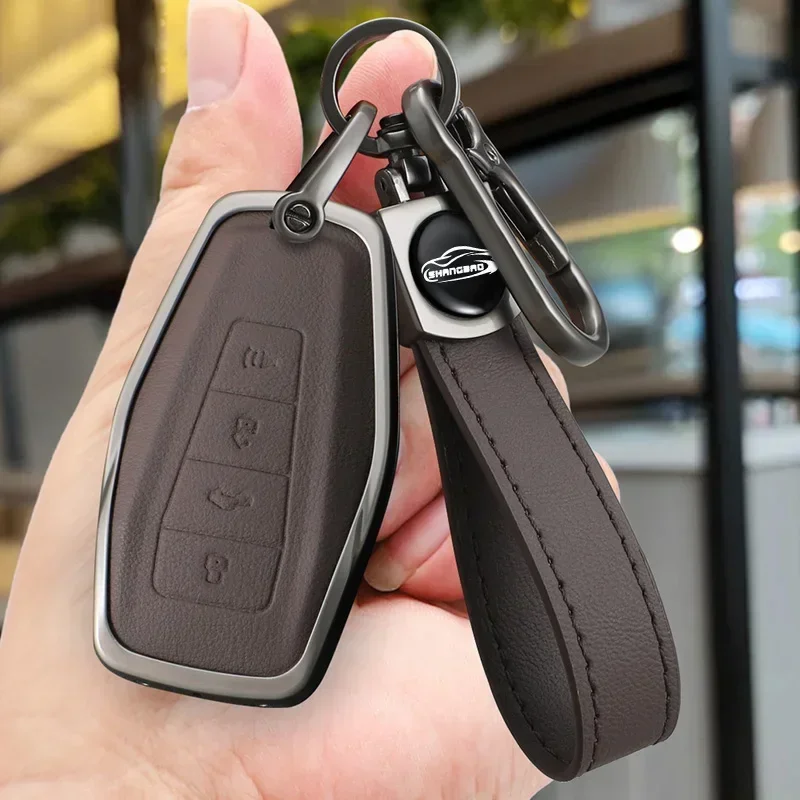 

Stylish Car Key Case For Auspicious Gilley Star Ruiskey Empire Cool Remote X6 Boeus Car Key Case Buckle Alloy Protective Case