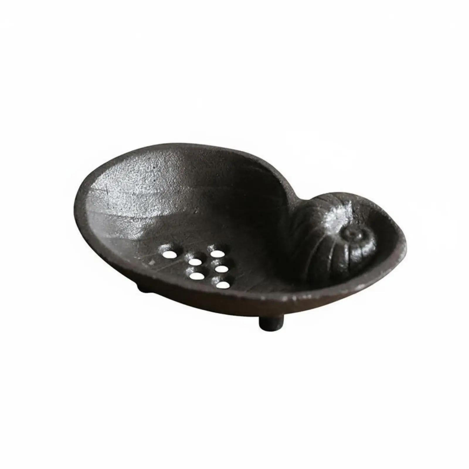 Cast Iron Shell Soap Dish Rustic Vintage Conch Soap Tray Heavy Duty for Garden