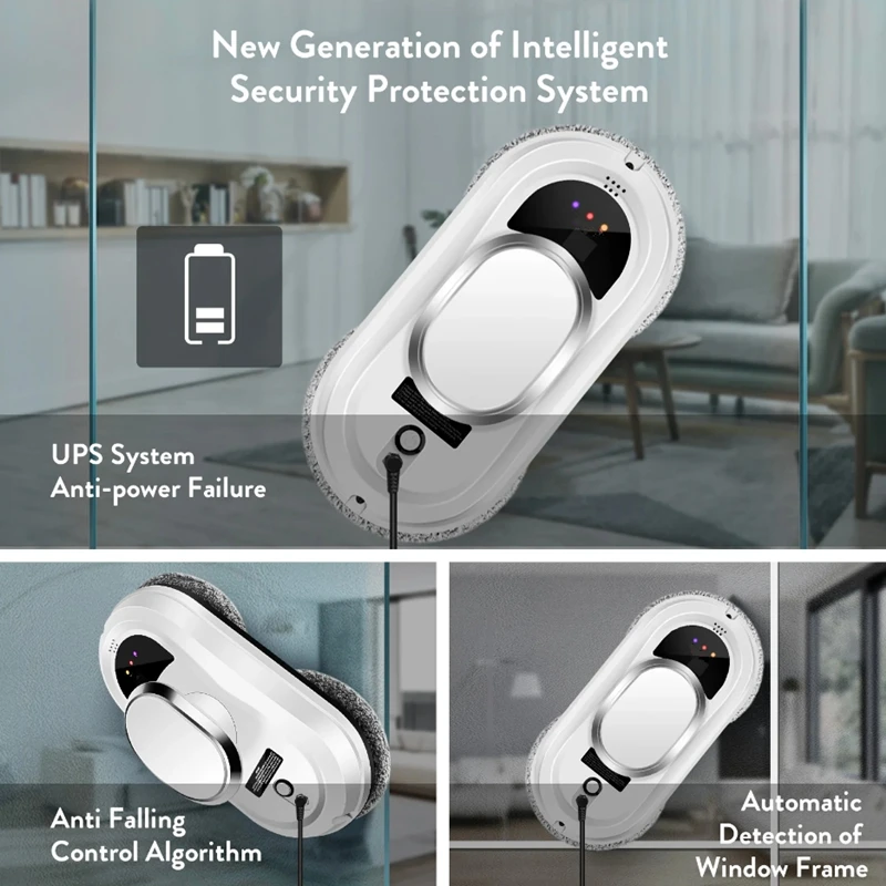 Intelligent Window Cleaning Robot Large Suction Path Planning Electric Remote Control Automatic Window Cleaning Machine