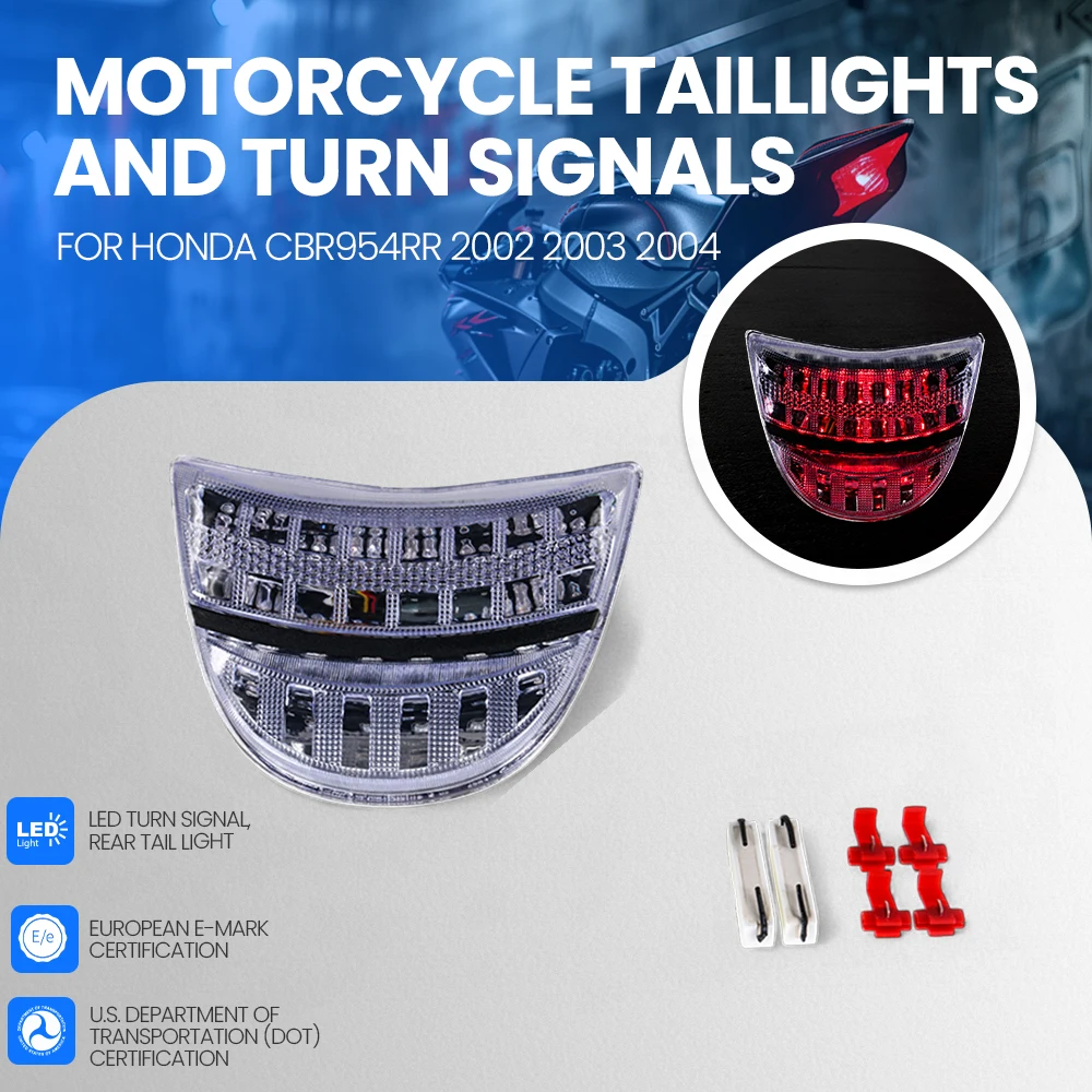 

Taillight CBR954RR Motorcycle LED Turn Signal Signal Tail Light Taillight For For HONDA CBR954RR 2002 2003 2004