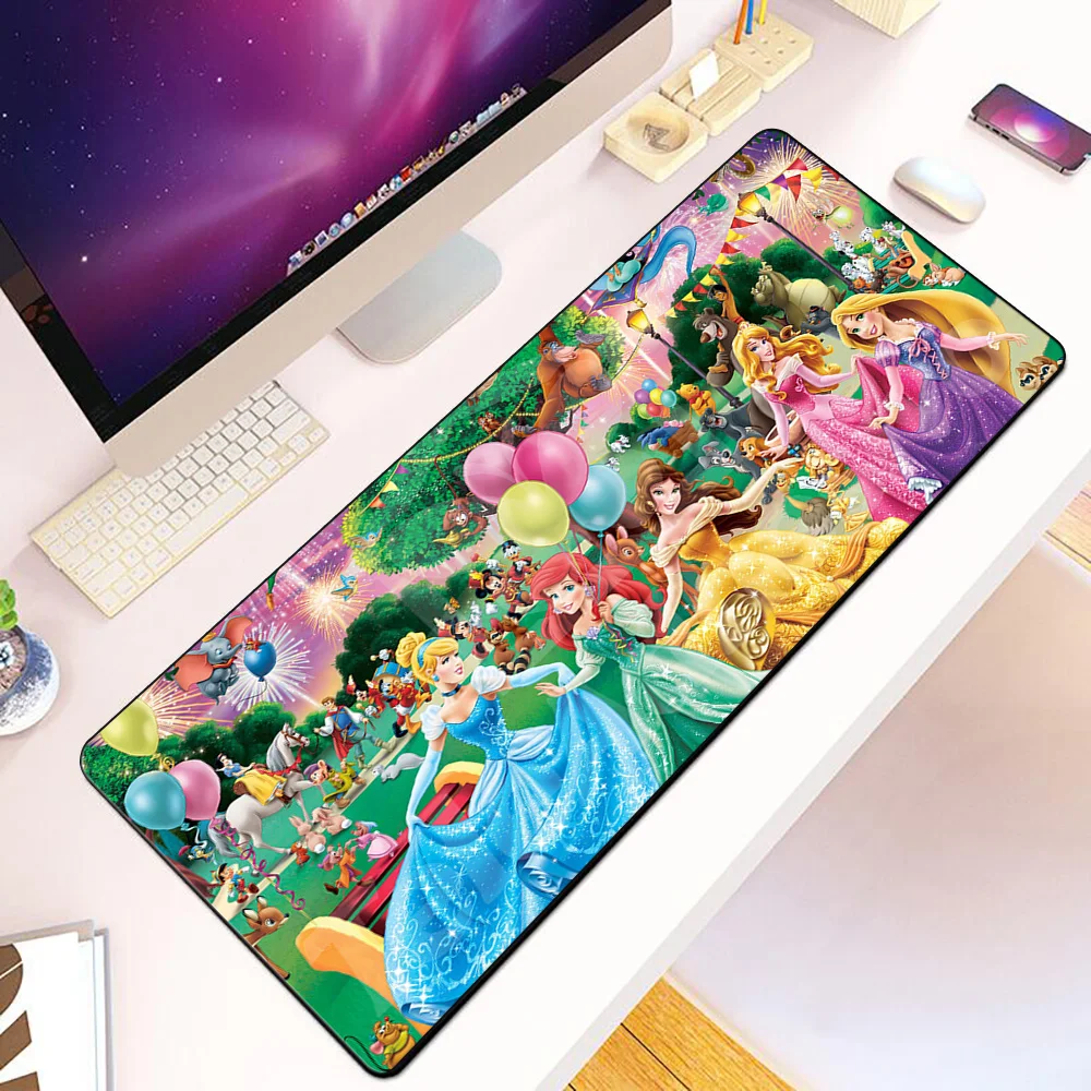 Disney Princess Mousepad HD Printing Computer Gamers Locking Edge Non-slip Mouse Pad XXL90x40cm Keyboard PC Desk Pad