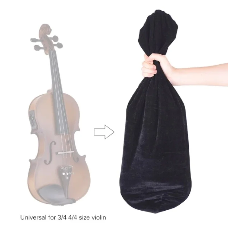 Violin Bag Satin Fabric   For 4/4-1/8  Fiddle Protective   Parts & Accessories Black New