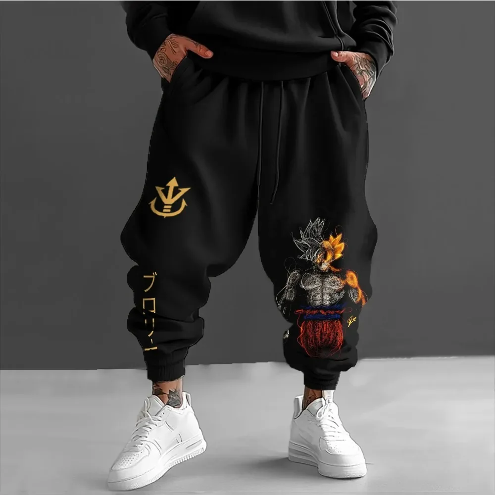 

Мужские брюки Dragon Ball, спортивные штаны Son Goku Vegeta, японское аниме, весна-осень Y2k, Harajuku, хлопковые трендовые брюки для бега