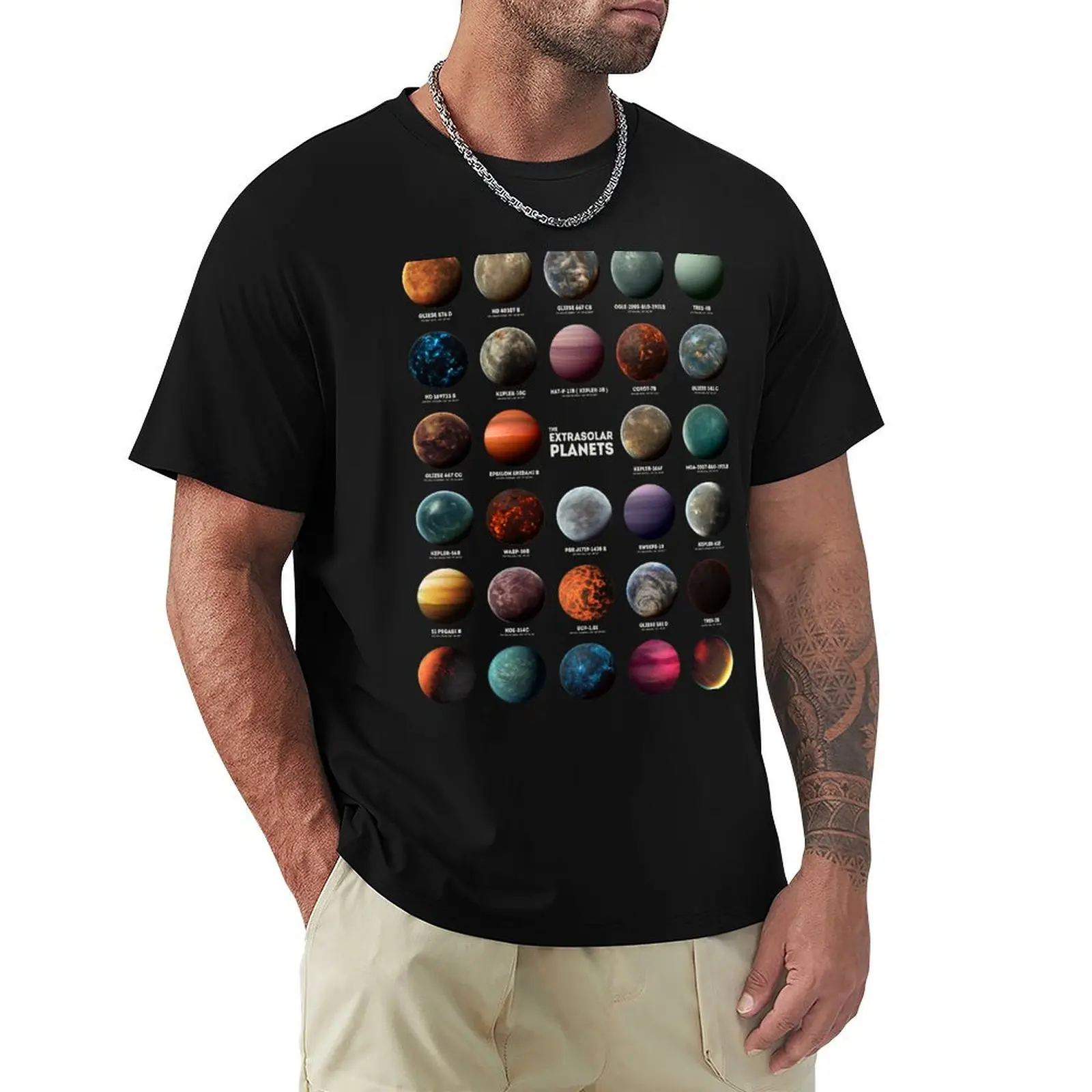 Exoplanets T-Shirt Novelty Print Casual Tee Shirt