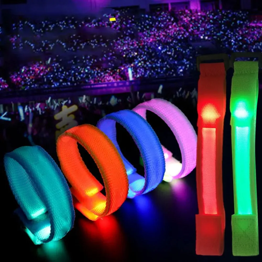 Arm Strap LED Luminous Bracelet Adjustable Bar Sports Wrist Strap Party Supplies Glow In The Dark Luminous Wristband