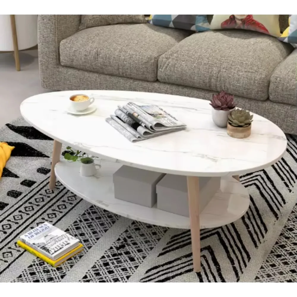 

Двухслойный журнальный столик в скандинавском стиле. Простой и современный для небольшой гостиной или балкона. Креативный деревянный столик.