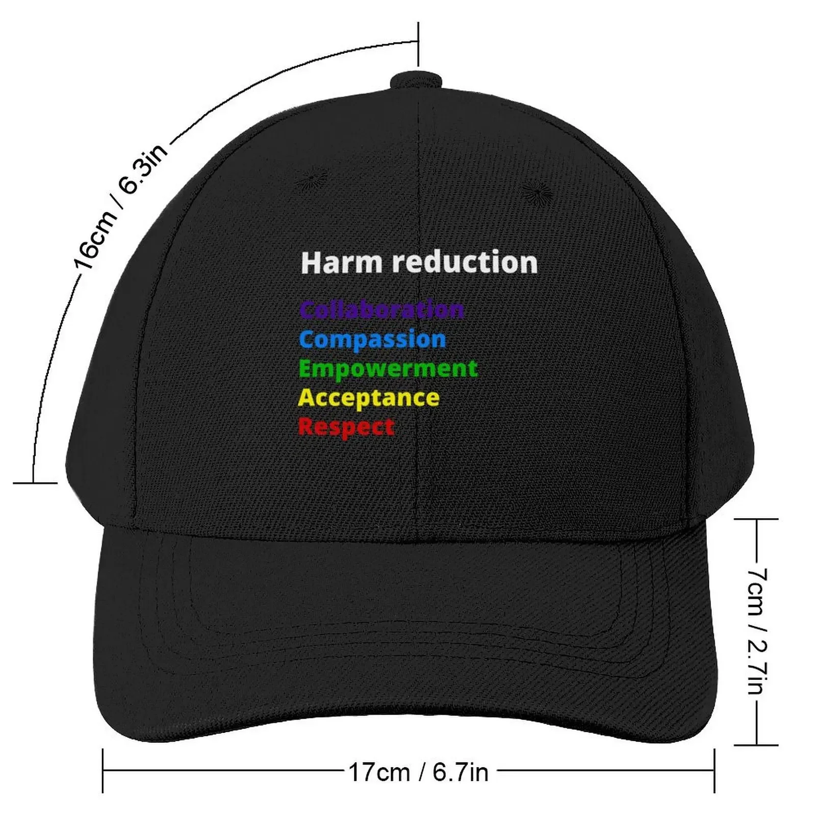 Harm Reduction Model Baseball Cap Brand Man cap Golf Hat custom Hat Girl'S Hats Men's