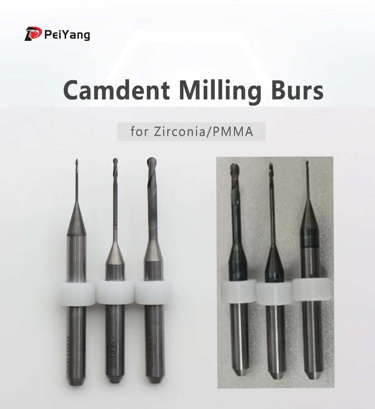 

Camdent Milling Bur DC/CVD Coating D4 Shank CAD/CAM Milling Burs Zirconia Wax Pmma Camdent sdm5t Burs