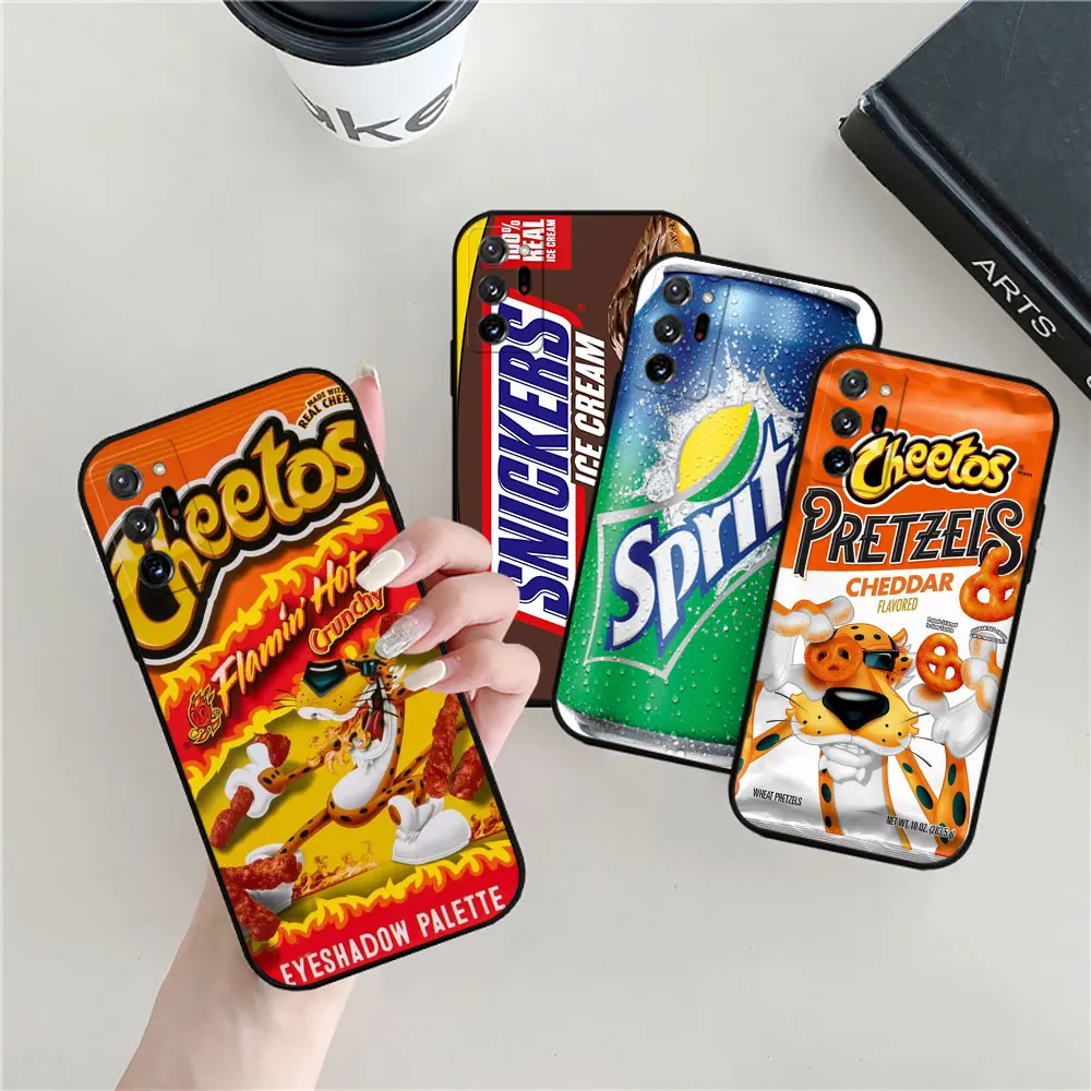 Chocolate Potato Chips Cola Biscuit Case For Samsung Galaxy Note20 Ultra M62 M54 M51 M33 A06 A05S A15 A14 A13 A12 A80 A70 Cover