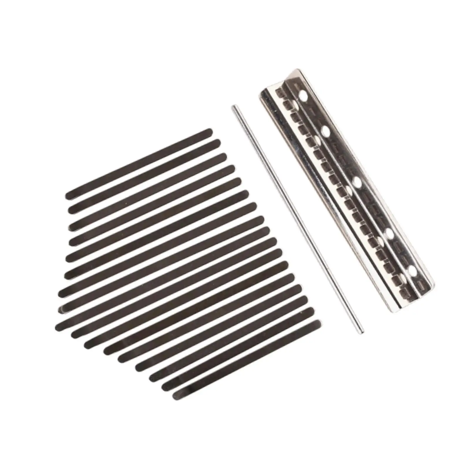 

Steel Keys Set for 17 Note Kalimba with Bridge Saddle Replacement Part for Piano Music Lover Beginners Kids Adults Professional
