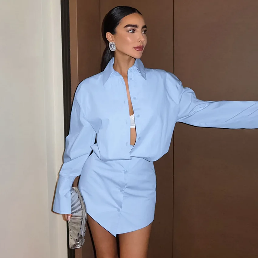 Robe coupe sur mesure de style chemise personnalisée française, nouvelle jupe crayon de couleur unie de niche simple, offre spéciale